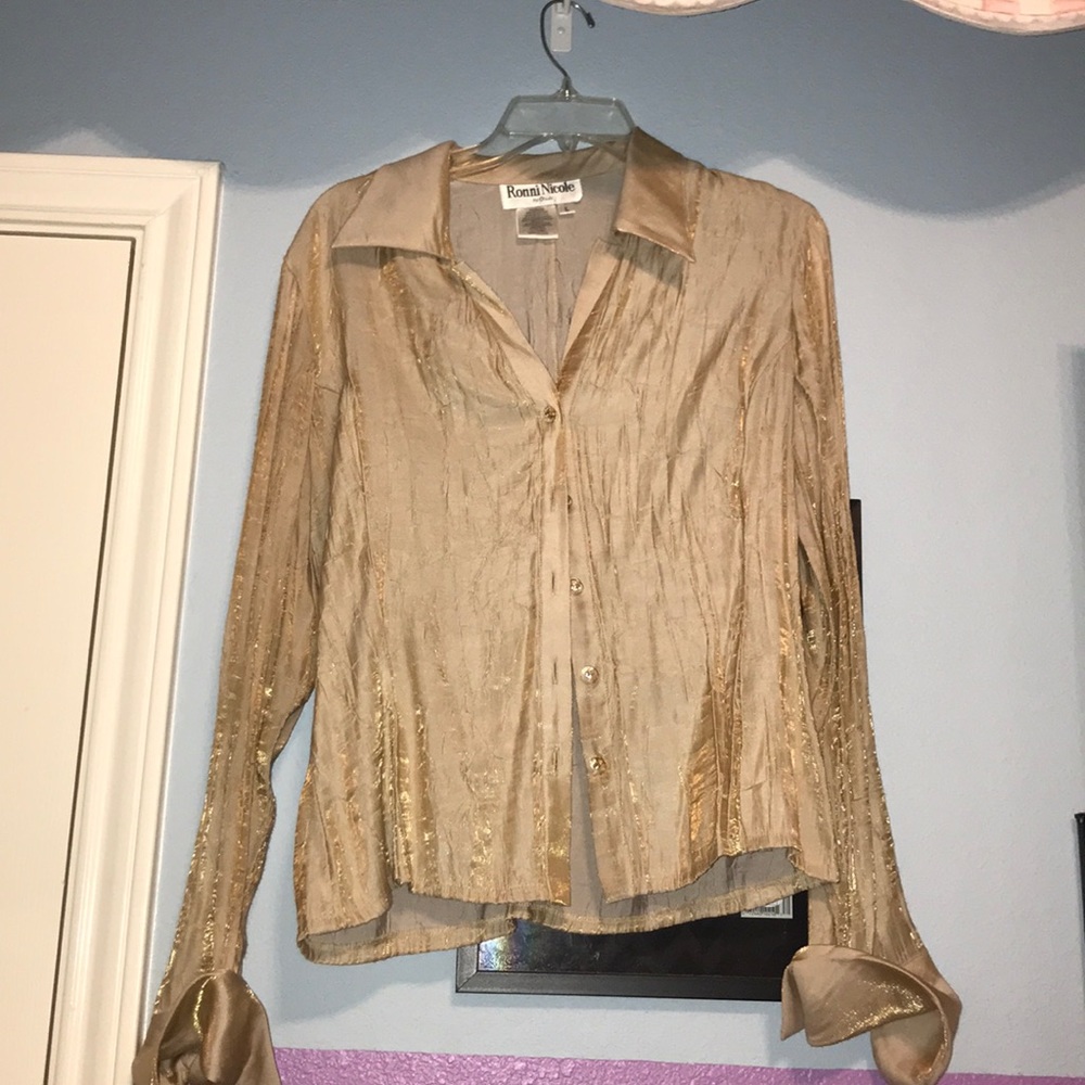 Ronni Nicole Long Sleeve Shirt. Size L